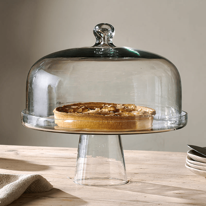 Banjara Glass Dome Cake Stand, D30cm, Clear