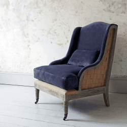 Image showing the Duke Velvet Armchair, Grey product.