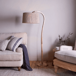 Image showing the Namira Floor Lamp, H153cm, Mango Wood product.
