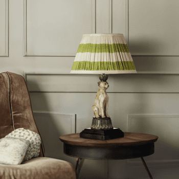 Image showing the Lakadema Leopard table lamp - base only, W12cm x D12cm x H33cm product.