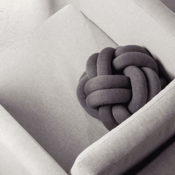 Image showing the Knot Cushion, 30 x 30 x 15cm, Grey product.