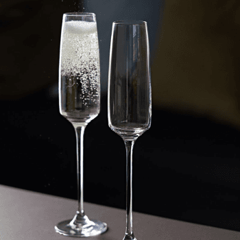 Image showing the Mrs & Mrs Elevate Set of Two Flutes, 170ml, Clear product.