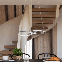 Image showing the Ribbon LED Ceiling Pendant, H15cm, Silver product.