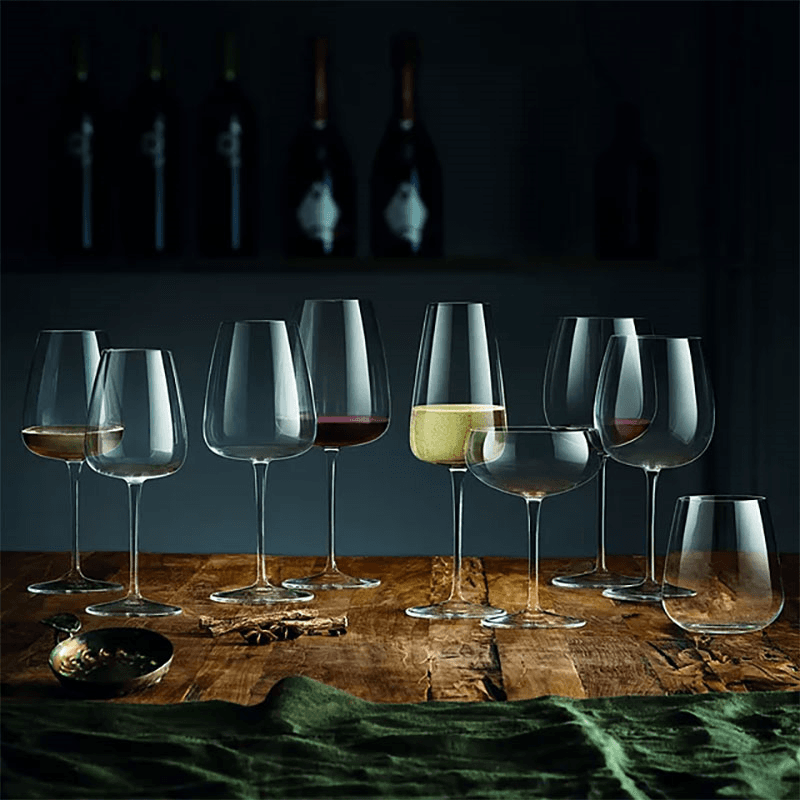 Talismano Set of 4 Bordeaux Red Wine Glasses, 700ml, Clear