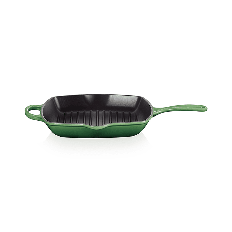 Signature Cast Iron Square Grillit, 26cm, Bamboo