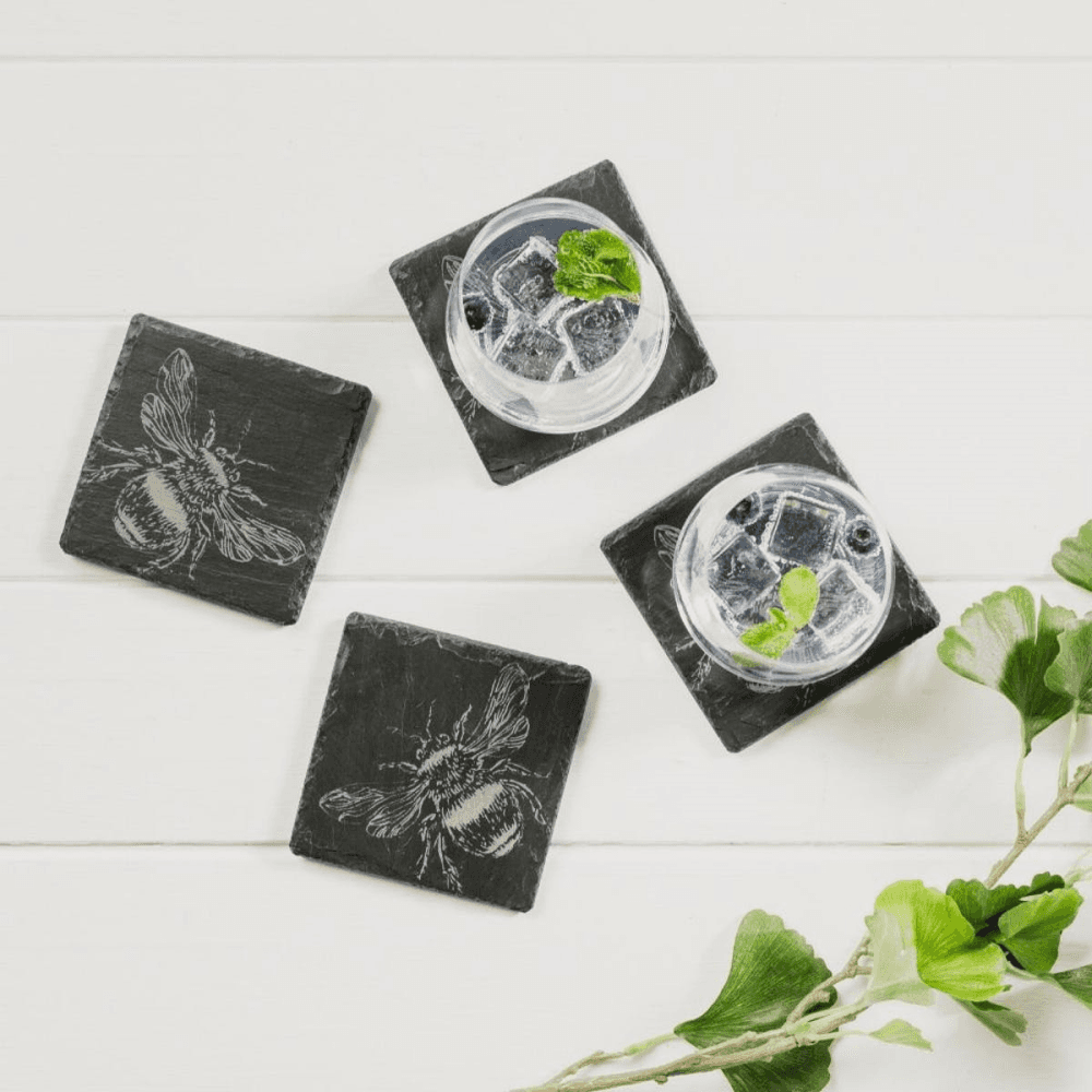 Bee Set of 4 coasters, W11 x L11cm
