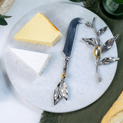 Image showing the Olive Cheeseboard & Knife Set, D25cm, Marble product.