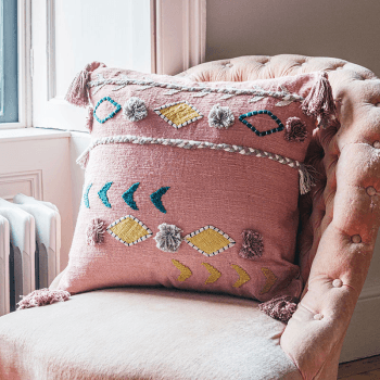 Image showing the Jaz Cushion, 50 x 50cm, Pink product.