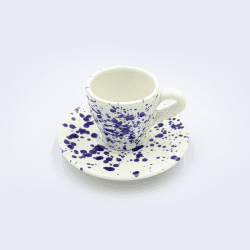 Image showing the Splatter Espresso Cup & Saucer, D6.5cm, Blueberry product.