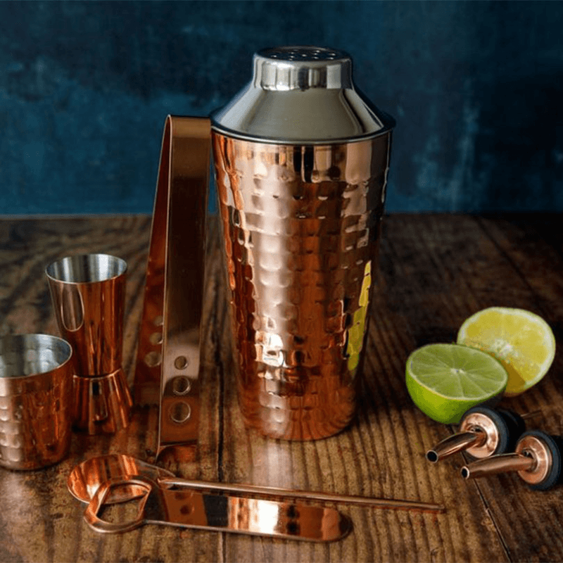 Seven Piece Cocktail Set, Stainless Steel