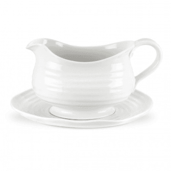 Image showing the Ceramics Sauce boat and stand, 55cl, White product.