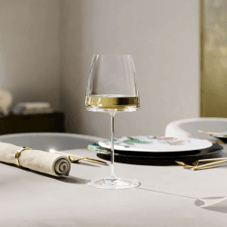 Image showing the MetroChic Set of 2 White Wine Glasses, 125ml, Clear product.