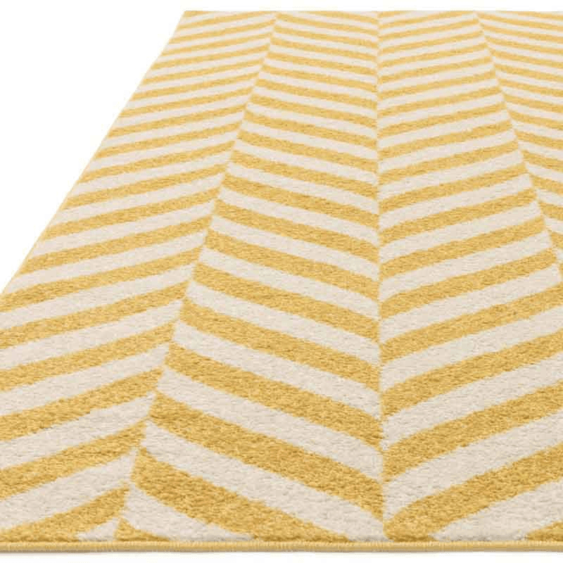 Muse Modern Geomeric Chevron Rug, 120 x 170cm, Yellow