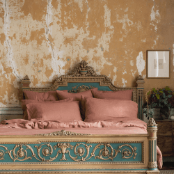Image showing the Cotton Linen Mix Duvet Cover, King, Warm Clay product.