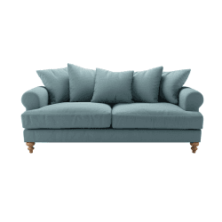 Image showing the Teddy 3 Seater Sofa, Lagoon Brushed Linen Cotton product.