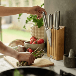 Image showing the Elevate 5 Piece Knife Block, Bamboo product.