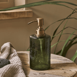 Image showing the Ilcoso Recycled Hammered Glass Soap Dispenser, Green product.
