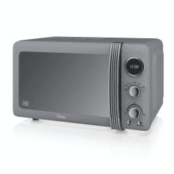 Image showing the Retro 800W Digital Microwave, Grey product.