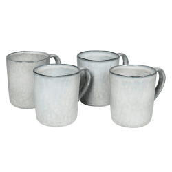 Image showing the Flax Set of 4 Mugs, White product.