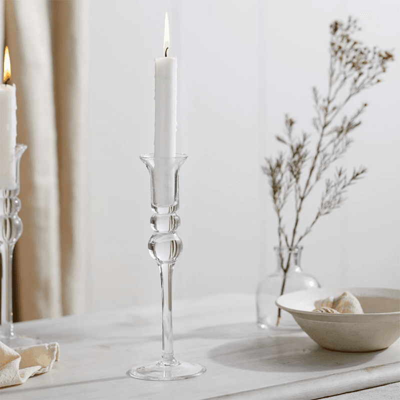 Candle Holder, Dinner, Glass, H36cm