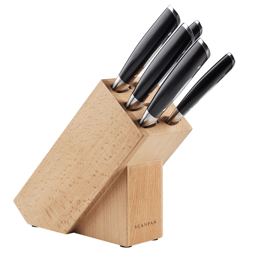 Classic, 5 Piece Knife Block Set, Metallic