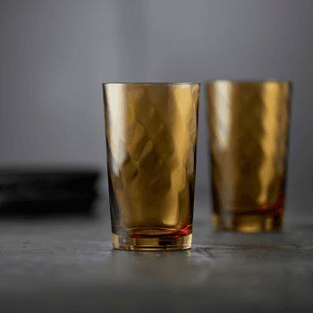Image showing the Vienna Set of 4 Highball Glasses, 450ml, Amber product.