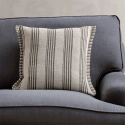 Image showing the Kaia Jute & Cotton Cushion Cover, 50 x 50cm, Moss Green & Rust product.
