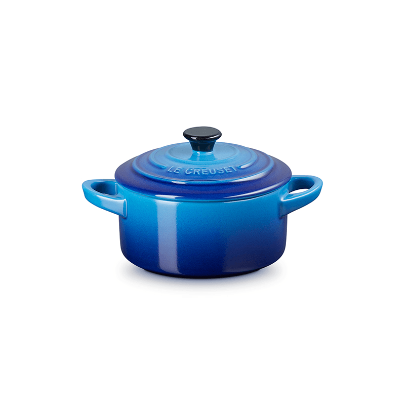 Stoneware Petite Round Casserole, 10cm, Azure