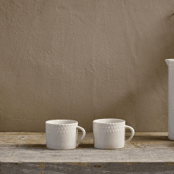 Image showing the Ela Set of 2 Mugs, 200ml, Cream product.