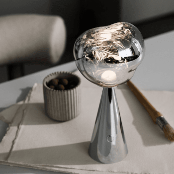 Image showing the Melt Portable Lamp, H28.5cm, Silver product.