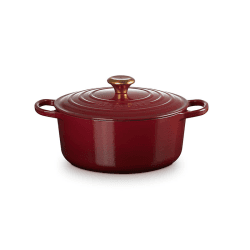 Image showing the Signature Cast Iron Round Casserole, 26cm, Garnet product.