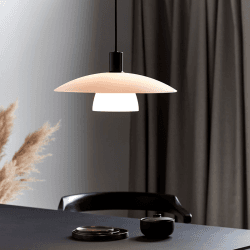 Image showing the Verona Pendant, H19cm, Opal White product.