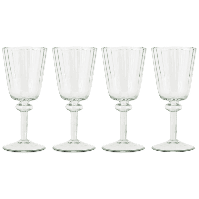 Minati Set  of 4 Wine Glasses, 300ml, Clear
