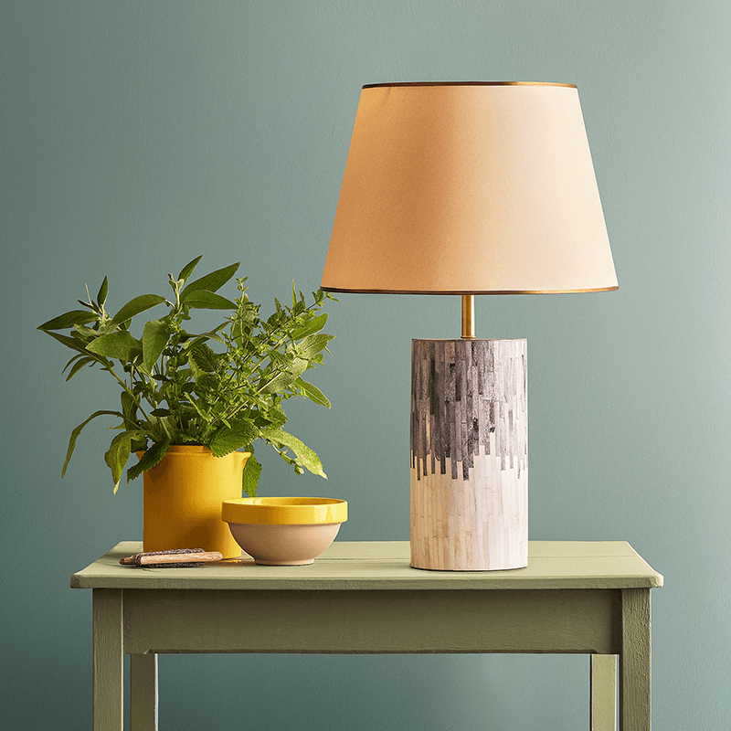 Gwyneth Natural Bone Table Lamp, H37cm, Grey