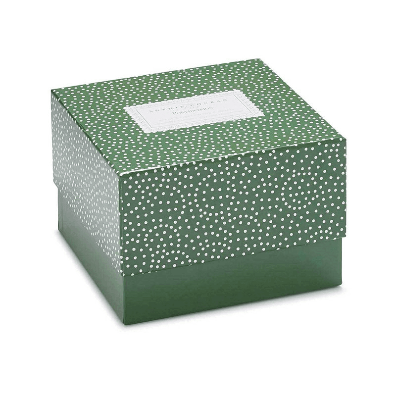 Mistletoe Pair of espresso cup & saucers, 80ml, White/ Green