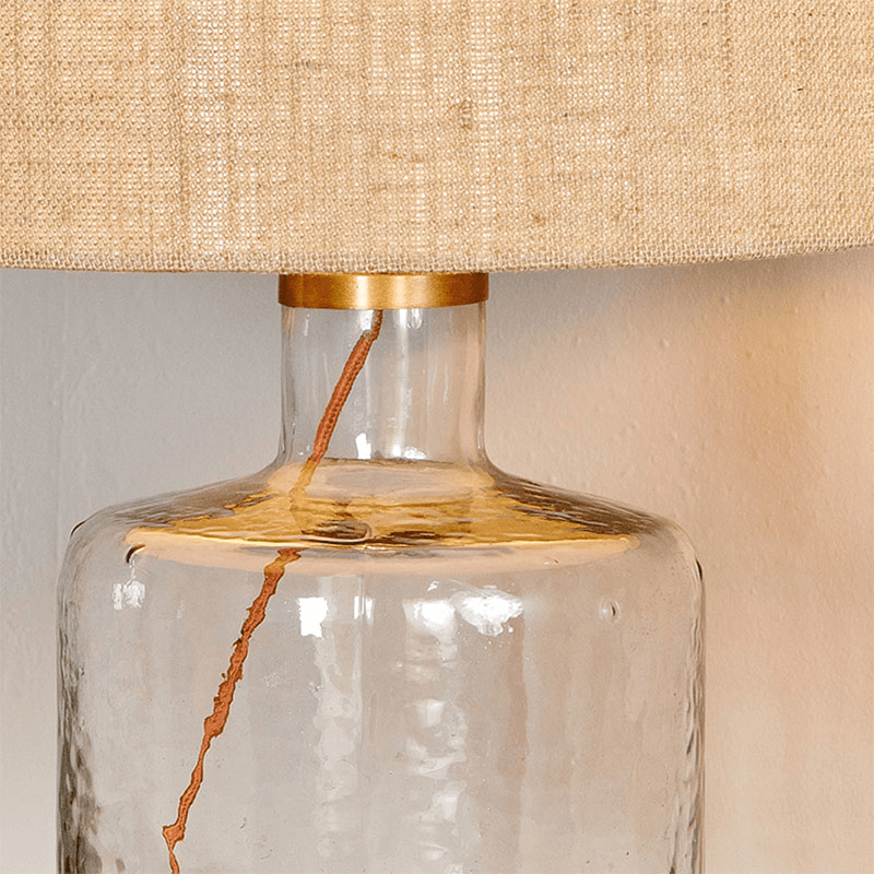 Edina Recycled Glass Table Lamp, H40.5cm, Clear