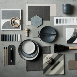 Image showing the Studio Grey Set of 4 coupe dinner plates, 26cm, Granite product.