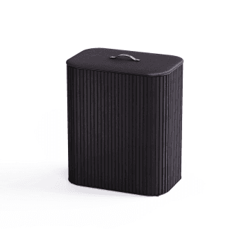 Image showing the Tota Luxe Laundry Basket, 90L, Black product.