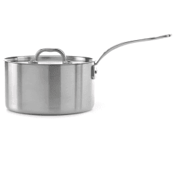 Image showing the Classic Triply Saucepan with Lid, 16cm, Stainless Steel product.