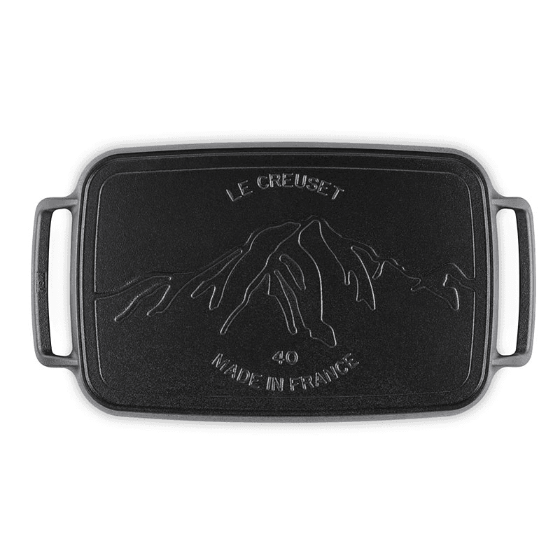BBQ Rectangular Griddle, 40cm, Satin Black
