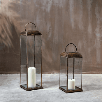 Image showing the Lantern, Kaso, Small, Aged Antique Brass product.
