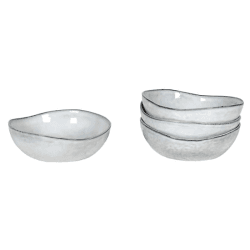 Image showing the Flax Set of 4 Bowls, D18.5cm, White product.