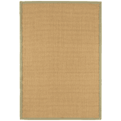 Image showing the Sisal linen border runner, 120 x 180cm, sage product.