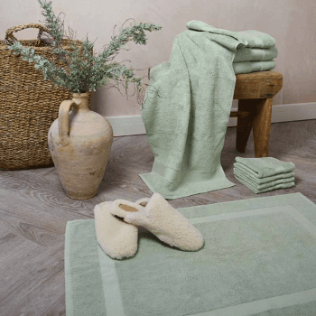 Image showing the Organic 600gsm The Towel, Hand Towel, Sage Green product.