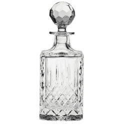 Image showing the London Crystal Square Spirit Decanter and Tumblers Pair Gift Set product.