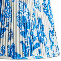 Image showing the Straight empire Shade, 40cm, blue and white Paisley by Matthew Williamson product.
