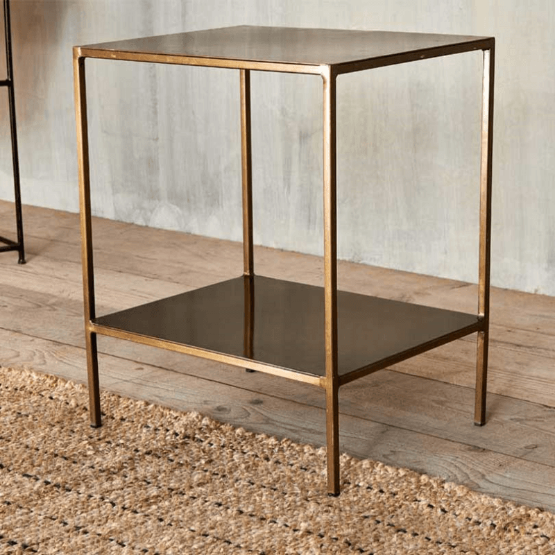 Mahi Side Table, H55 x W36cm, Antique Brass