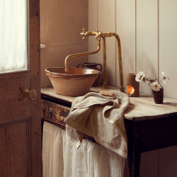 Image showing the Plain Organic Cotton Bath Sheet, Mushroom product.