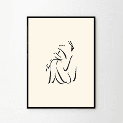 Image showing the Calm - Lucrecia Rey Cara Art print, H40 x D30cm, Multi product.