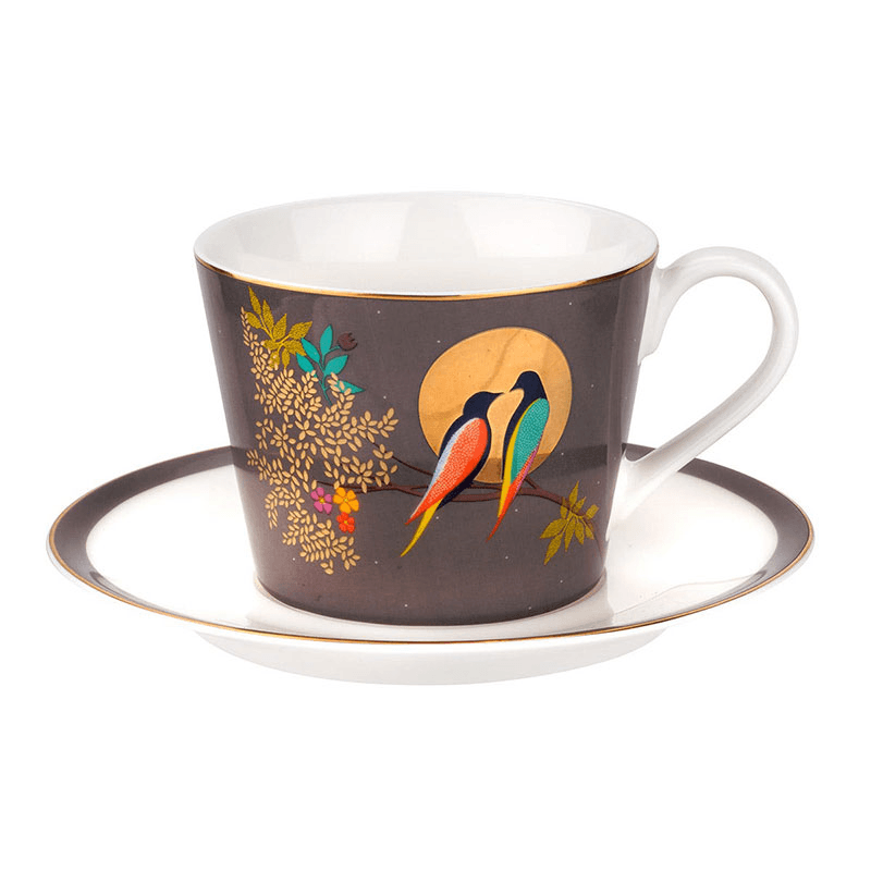Chelsea Collection Teacup and saucer, 20cl, dark grey